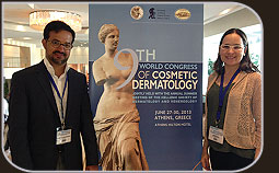 Dr. Márcio e Dra. Manoela no Congresso Mundial de Dermatologia