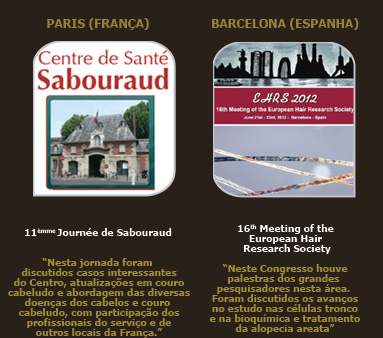Foto do Centro de Santé Sabouraud - Paris/França e 16th Meeting of the European Hair Research Society - Barcelona / Espanha