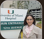 Foto da Dra. Marília na University of Miami Hospital